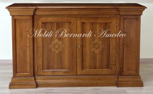 CR66 Sideboard Solid Walnut Central Part Recessed 180 Cm 01